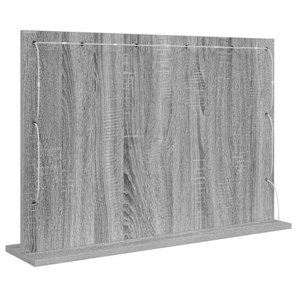 Smink Spegel Rektangulär med spegel Grå Sonoma 80 x 55 x 18 cm