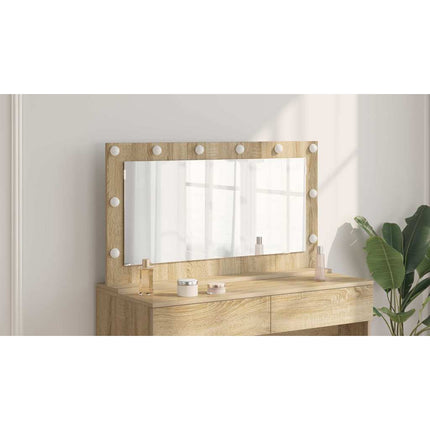 Smink Spegel Rektangulär med spegel Sonoma-ek 100 x 55 x 18 cm