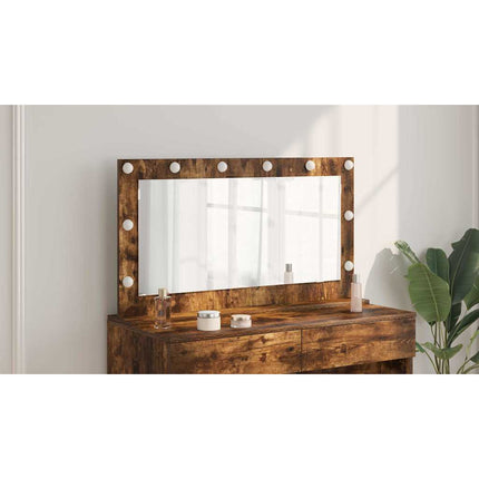 Smink Spegel Rökt ek 100 x 55 x 18 cm Glas och konstruerat trä