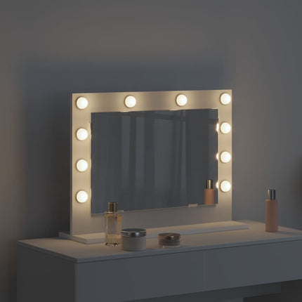 Smink Spegel Vit 60 x 45 x 18 cm Glas och konstruerat trä
