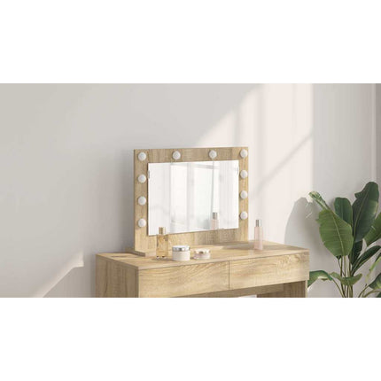 Smink Spegel Sonoma-ek 60 x 45 x 18 cm Glas och konstruerat trä