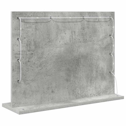 Smink Spegel Betonggrå 60 x 45 x 18 cm Glas och konstruerat trä