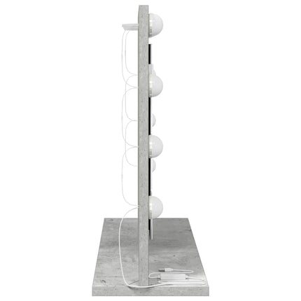 Smink Spegel Betonggrå 60 x 45 x 18 cm Glas och konstruerat trä