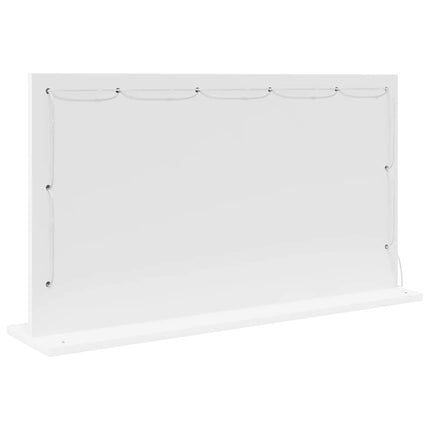 Smink Spegel Vit 80 x 45 x 18 cm Glas och konstruerat trä