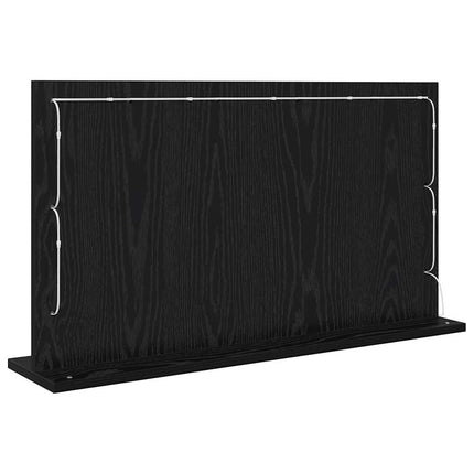 Smink Spegel Svart Ek 80 x 45 x 18 cm Glas och konstruerat trä