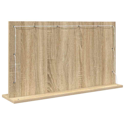 Smink Spegel Sonoma-ek 80 x 45 x 18 cm Glas och konstruerat trä