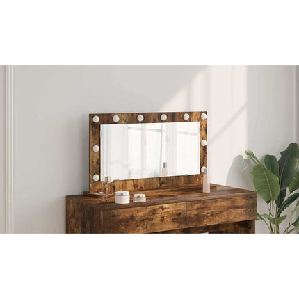 Smink Spegel Rökt ek 80 x 45 x 18 cm Glas och konstruerat trä