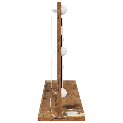 Smink Spegel Rektangulär med spegel Gammalt trä 80 x 45 x 18 cm