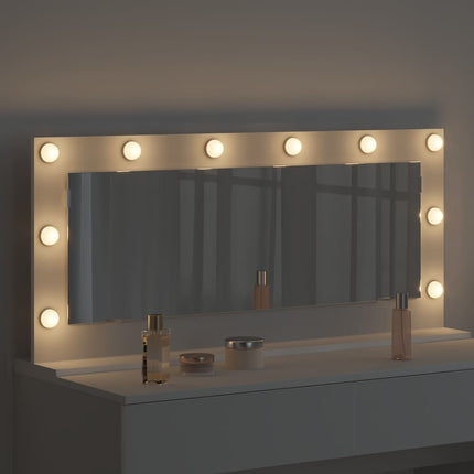 Smink Spegel Vit 100 x 45 x 18 cm Glas och konstruerat trä