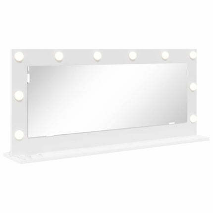 Smink Spegel Vit 100 x 45 x 18 cm Glas och konstruerat trä