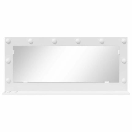 Smink Spegel Vit 100 x 45 x 18 cm Glas och konstruerat trä