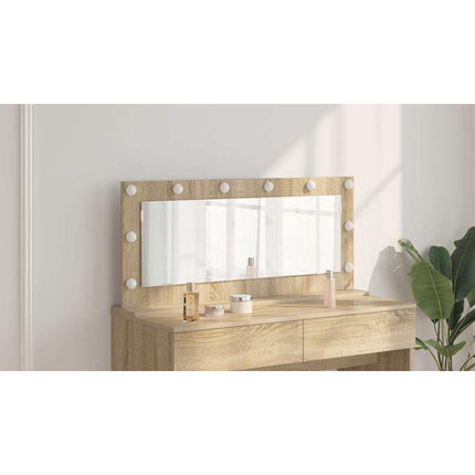 Smink Spegel Rektangulär med spegel Sonoma-ek 100 x 45 x 18 cm