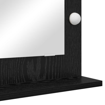 Smink Spegel Svart Ek 70 x 50 x 18 cm Glas och konstruerat trä
