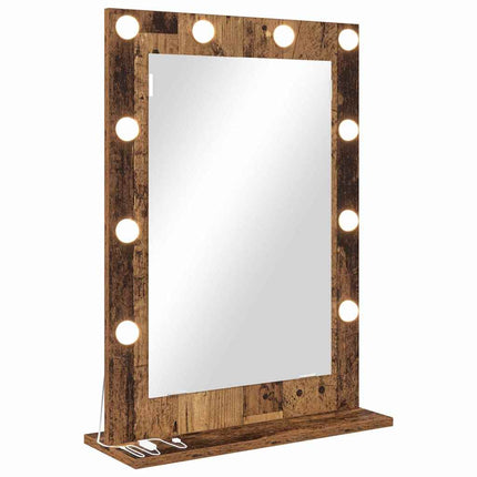 Smink Spegel Rökt ek 70 x 50 x 18 cm Glas och konstruerat trä