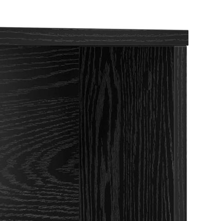 Skrivbord med hylla Svart Ek 91 x 50 x 149 cm Konstruerat trä