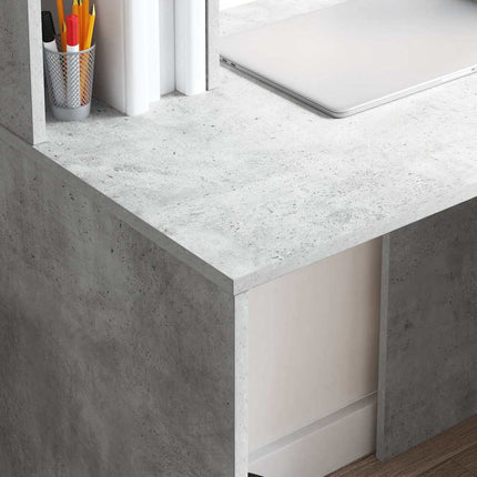 Skrivbord Betonggrå 91 x 50 x 149 cm Konstruerat trä
