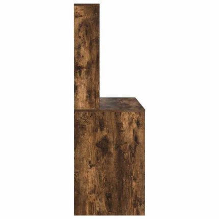 Skrivbord med hylla Rökt ek 91 x 50 x 149 cm Konstruerat trä