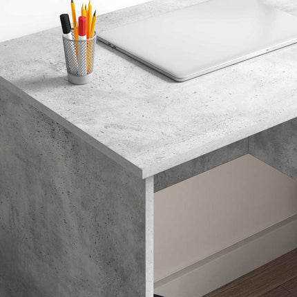Skrivbord Betonggrå Konstruerat trä 90 x 49 x 75 cm