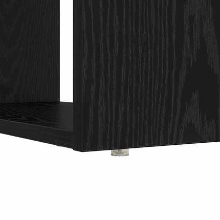 Skrivbord med hylla Svart Ek 113 x 54 x 120 cm Konstruerat trä