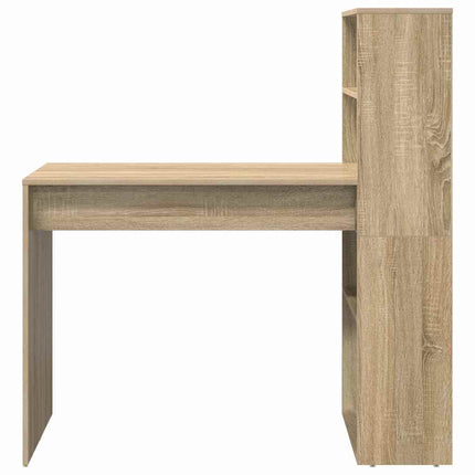 Skrivbord med hylla Sonoma-ek 113 x 54 x 120 cm Konstruerat trä