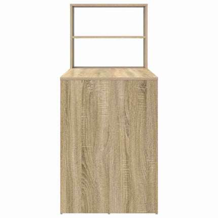 Skrivbord med hylla Sonoma-ek 113 x 54 x 120 cm Konstruerat trä
