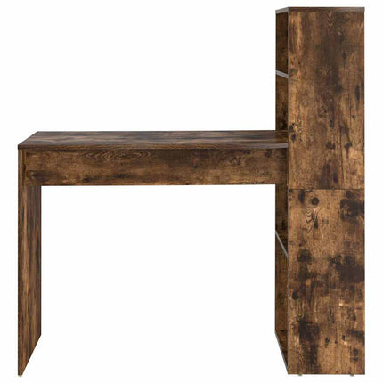 Skrivbord med hylla Rökt ek 113 x 54 x 120 cm Konstruerat trä