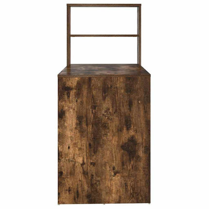 Skrivbord med hylla Rökt ek 113 x 54 x 120 cm Konstruerat trä