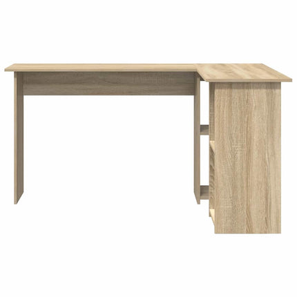 Skrivbord med hylla Sonoma-ek 142 x 102 x 73 cm Konstruerat trä