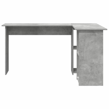 Skrivbord med hylla Betonggrå 142 x 102 x 73 cm Konstruerat trä