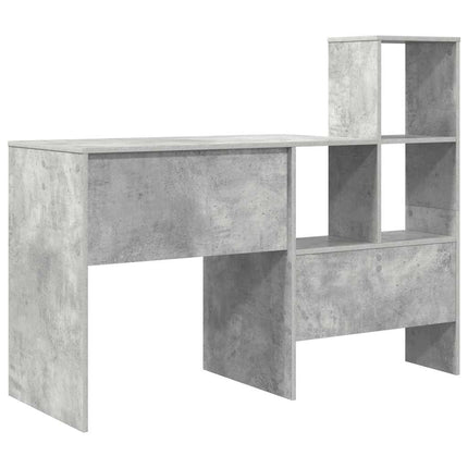 Skrivbord Betonggrå 131,5 x 50 x 106,5 cm Konstruerat trä
