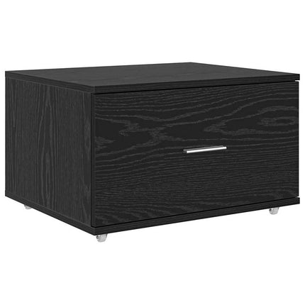 Lådans skåp med hjul Svart Ek 55 x 45 x 31 cm