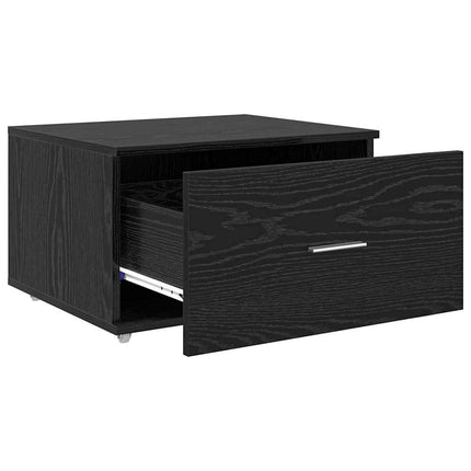 Lådans skåp med hjul Svart Ek 55 x 45 x 31 cm