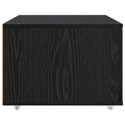 Lådans skåp med hjul Svart Ek 55 x 45 x 31 cm