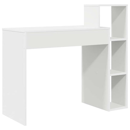 Skrivbord med hylla Vit 100 x 40 x 90 cm Konstruerat trä