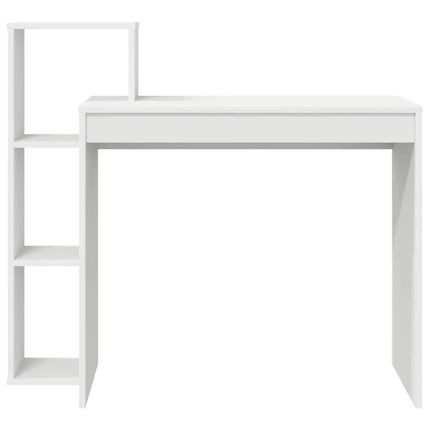 Skrivbord med hylla Vit 100 x 40 x 90 cm Konstruerat trä