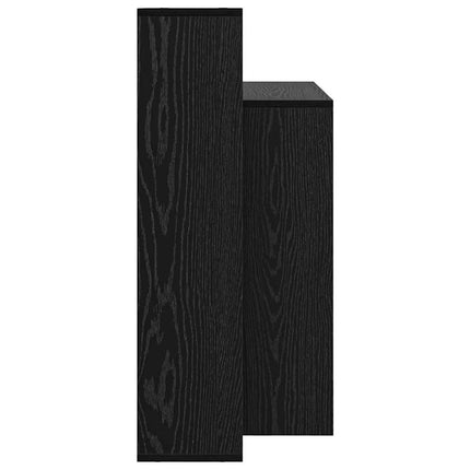 Skrivbord med hylla Svart Ek 100 x 40 x 90 cm Konstruerat trä