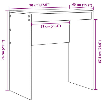 Skrivbord Betonggrå 70 x 40 x 76 cm