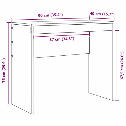 Skrivbord Artisan Ek 90 x 40 x 76 cm