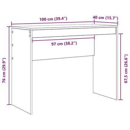 Skrivbord Artisan Ek 100 x 40 x 76 cm