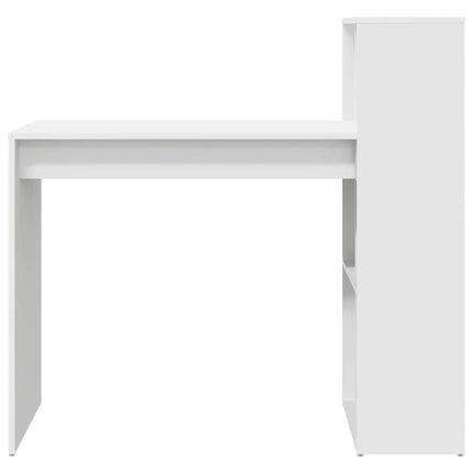 Skrivbord med hylla Vit 108 x 55 x 103.5 cm Konstruerat trä
