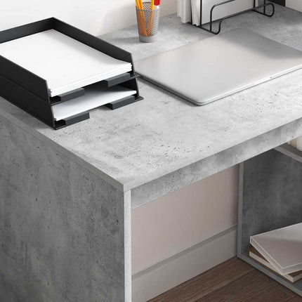 Skrivbord Betonggrå 108 x 55 x 103.5 cm Konstruerat trä