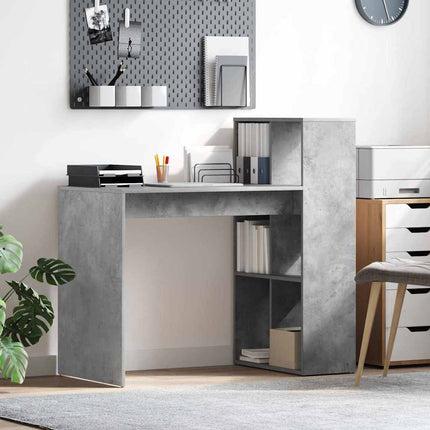 Skrivbord Betonggrå 108 x 55 x 103.5 cm Konstruerat trä