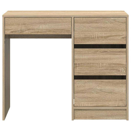 Skrivbord med låda Sonoma-ek 90 x 37.5 x 75 cm Konstruerat trä
