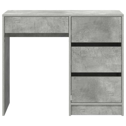 Skrivbord med låda Betonggrå 90 x 37.5 x 75 cm Konstruerat trä