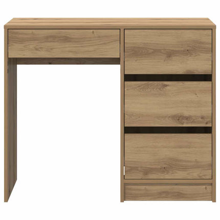 Skrivbord med låda Artisan Ek 90 x 37.5 x 75 cm Konstruerat trä