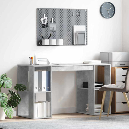 Skrivbord Betonggrå 130 x 50,5 x 75 cm Konstruerat trä