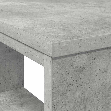Skrivbord med hylla Betonggrå 90 x 50 x 75 cm Konstruerat trä