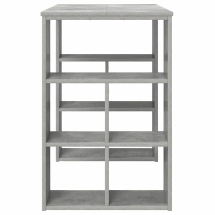 Skrivbord med hylla Betonggrå 90 x 50 x 75 cm Konstruerat trä