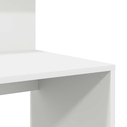 Skrivbord med hylla Vit 90 x 48 x 101,5 cm Konstruerat trä