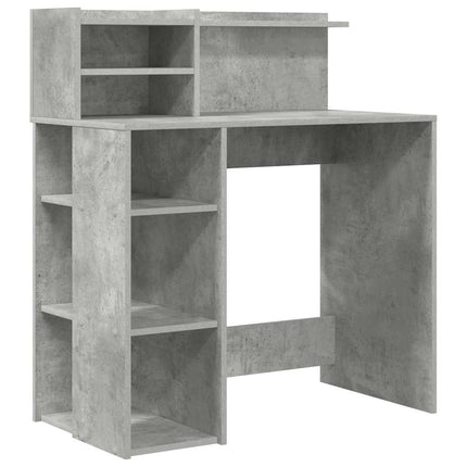 Skrivbord Betonggrå 90 x 48 x 101,5 cm Konstruerat trä